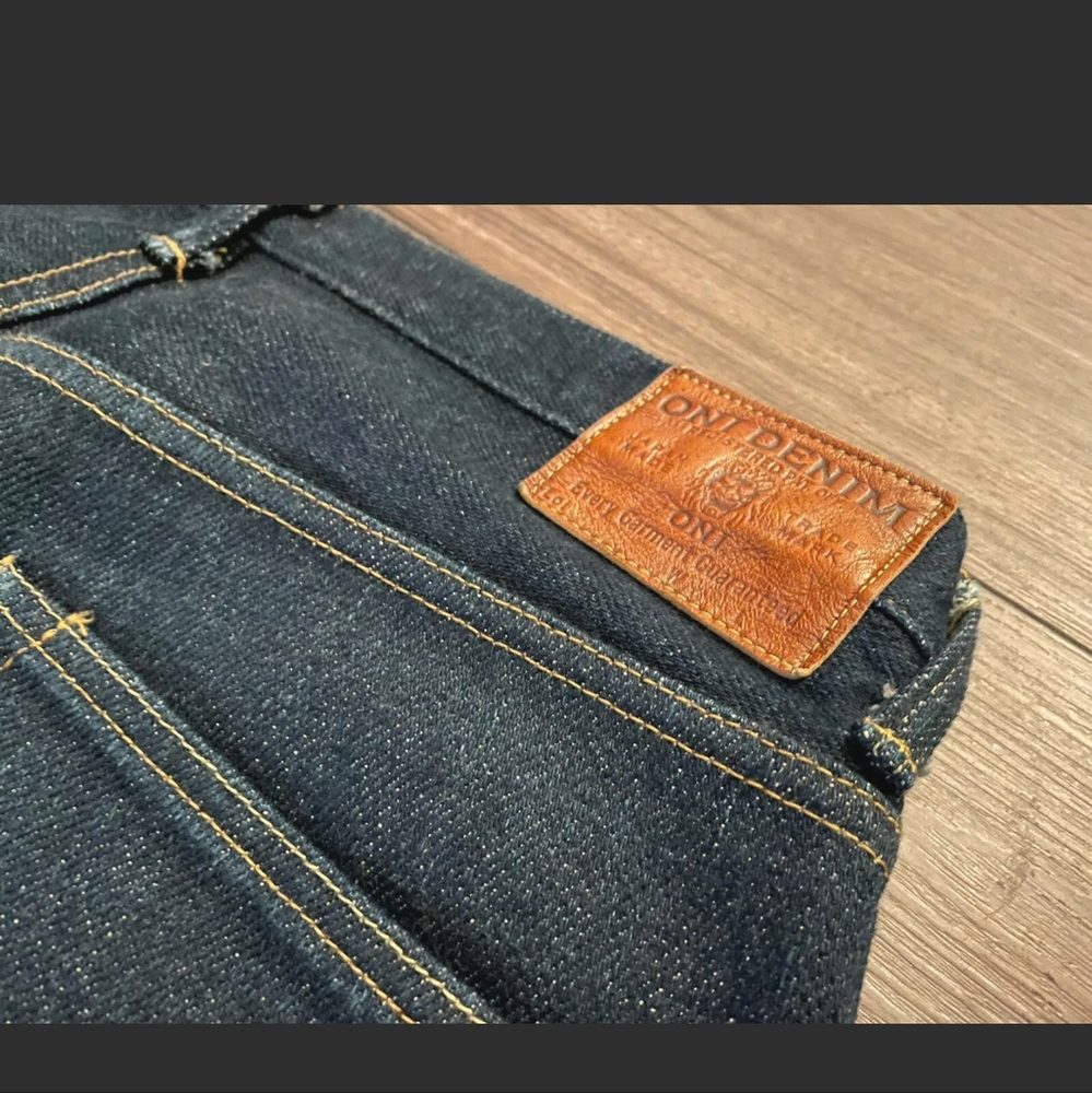 Oni 615zr-S secret stretch 20 oz selvedge denim super tapered fit